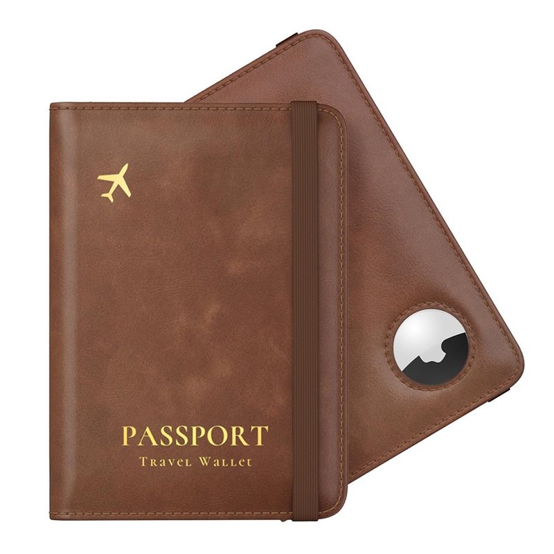 Leather Passport Cover - ABRT-Porta passaporto con blocco RFID per
