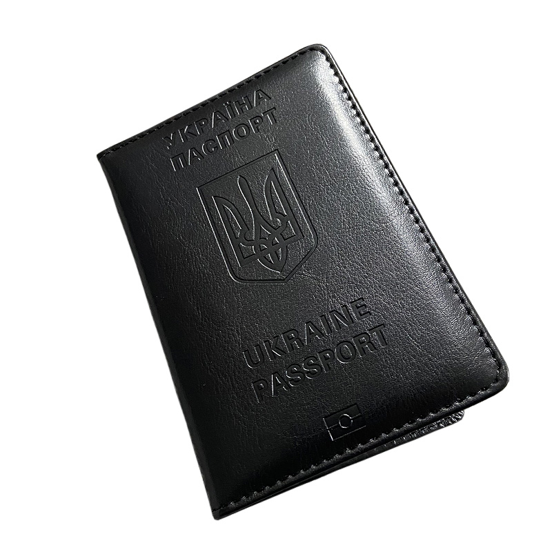 Leather Passport Cover - Porta passaporto ucraino da uomo custodia