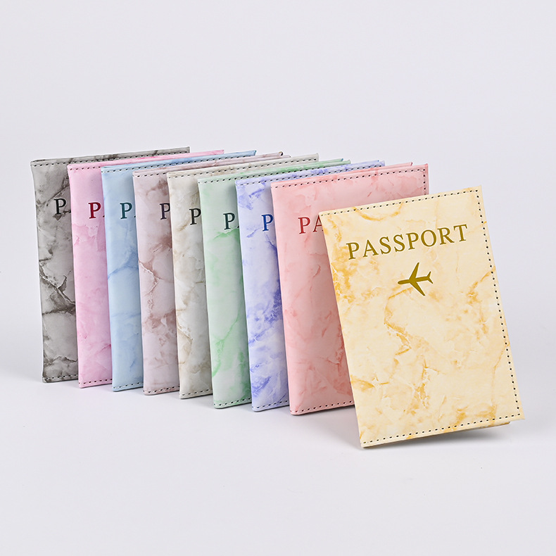 Leather Passport Cover - Copertine per passaporto con motivo in